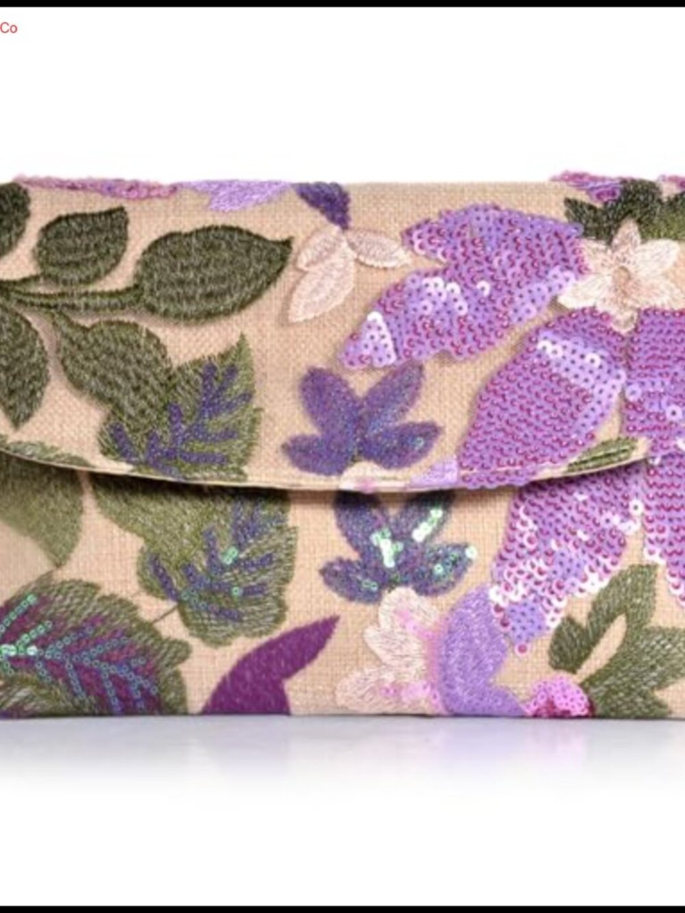 Floral Embroidered Sequin Clutch Purse Beaded Evening Bag for Wedding Prom